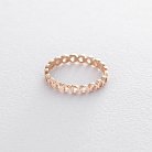 Золотий перстень з сердечками к06170 от ювелирного магазина Оникс