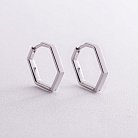 Серебряные серьги "Шестиугольники" 902-01270 от ювелирного магазина Оникс - 7