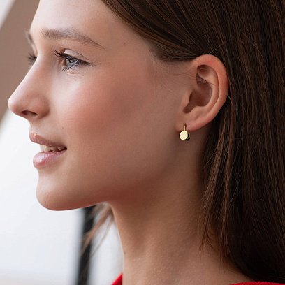 Детские серьги в желтом золоте с09258 №2