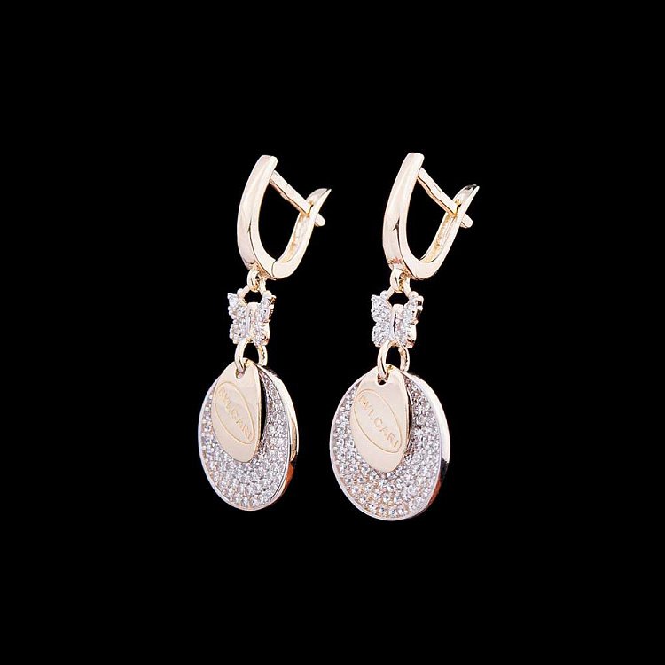 Золотые серьги с бабочками и фианитами с04277 от ювелирного магазина Оникс - 1