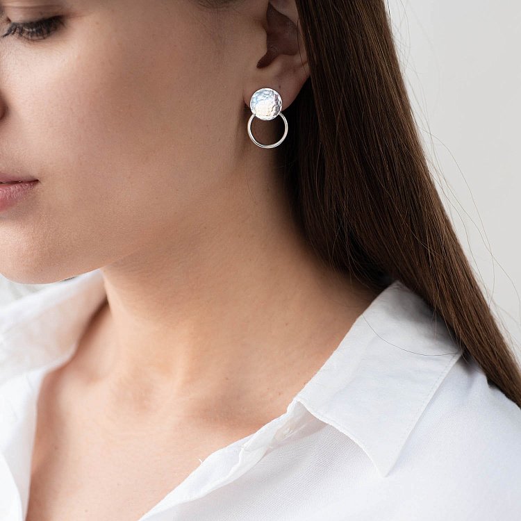 Серебряные серьги "Солнечные зайчики" 122670 от ювелирного магазина Оникс