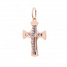 Православный крест с фианитами п01763 от ювелирного магазина Оникс