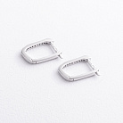 Срібні сережки з фіанітами 2599/1р-CZW от ювелирного магазина Оникс - 1