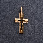 Серебряный крест "Спаси и сохрани" с позолотой 131745 от ювелирного магазина Оникс - 4