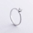 Помолвочное кольцо с бриллиантами (белое золото) 231111121 от ювелирного магазина Оникс