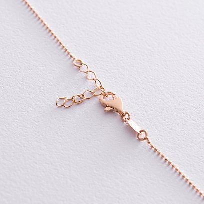 Колье "Сердечки" в красном золоте кол01403 №3