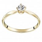 Золота заручальна каблучка з діамантом zberdh108 от ювелирного магазина Оникс - 5