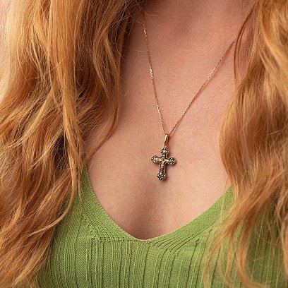 Православный крест "Распятие Христово. Молитва Да Воскреснет Бог" п01853 №2