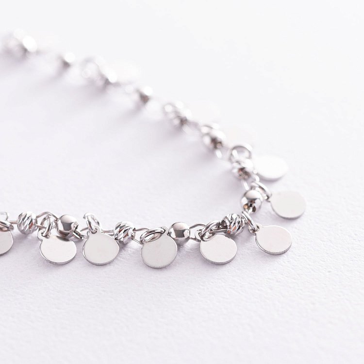 Серебряный браслет "Монетки" 141499 от ювелирного магазина Оникс - 2