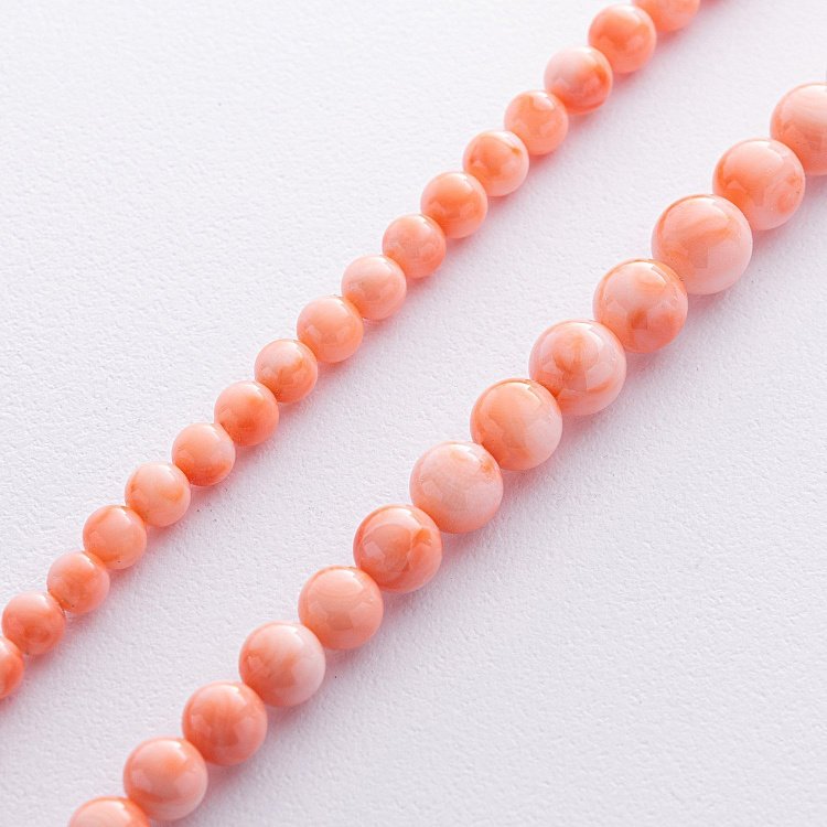 Бусы из коралла (золотая застежка) бус014к от ювелирного магазина Оникс - 5