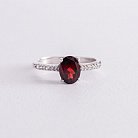 Серебряное кольцо с пиропом и фианитами 1339/1р-GARN от ювелирного магазина Оникс