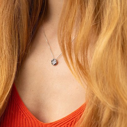 Золотое колье "Клевер" с бриллиантами 741191121 №4