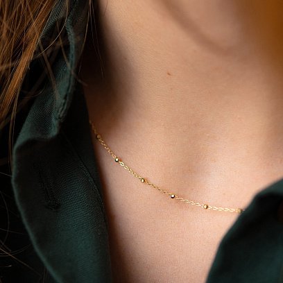 Колье "Утонченность" в желтом золоте кол02163 №6