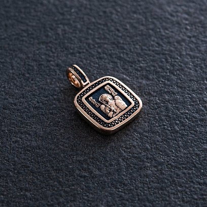 Золотая ладанка "Ангел Хранитель - Архангел Михаил" п03431 №3