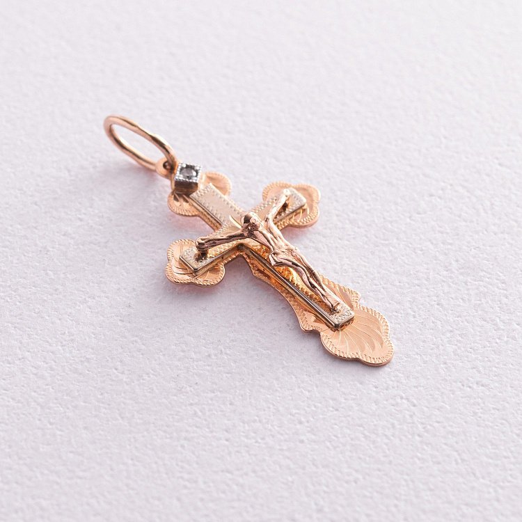 Золотий православний хрестик п02336 від ювелірного магазину Онікс