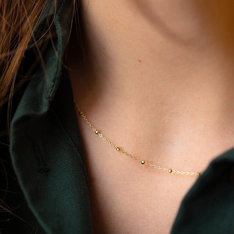 Колье "Утонченность" в желтом золоте кол02163 от ювелирного магазина Оникс - 6