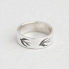 Уникальное серебряное кольцо "Ласточки" ручной работы 111997 от ювелирного магазина Оникс - 4