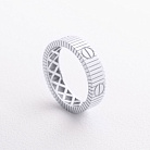 Кольцо "Love" в белом золоте к08452 от ювелирного магазина Оникс