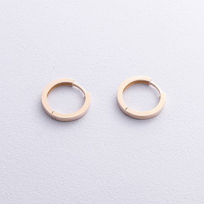 Серьги - кольца в желтом золоте с08769 №3