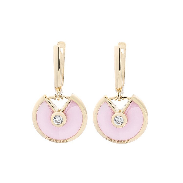 Золоті сережки (кераміка, фіаніт) с05135 від ювелірного магазину Онікс