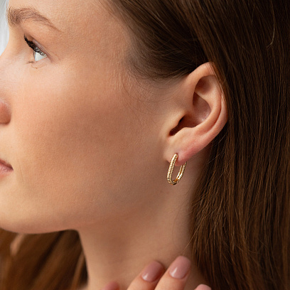 Сережки "Alisia" у жовтому золоті с09221 №2