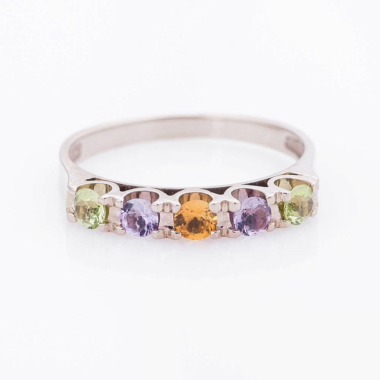 Золота каблучка з натуральними каменями 02-0632.0.2247 від ювелірного магазину Онікс