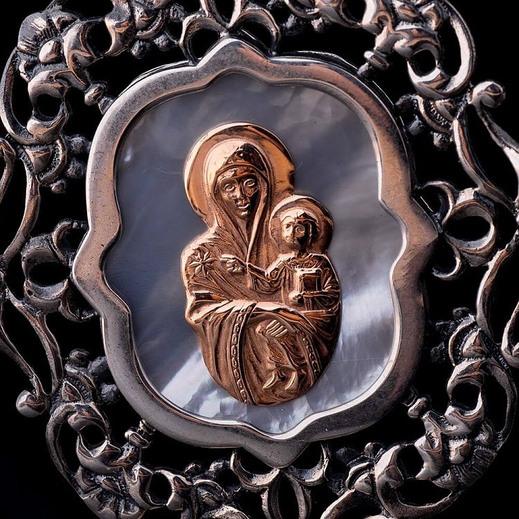 Икона Божией Матери "Тихвинская" 23428а от ювелирного магазина Оникс - 2