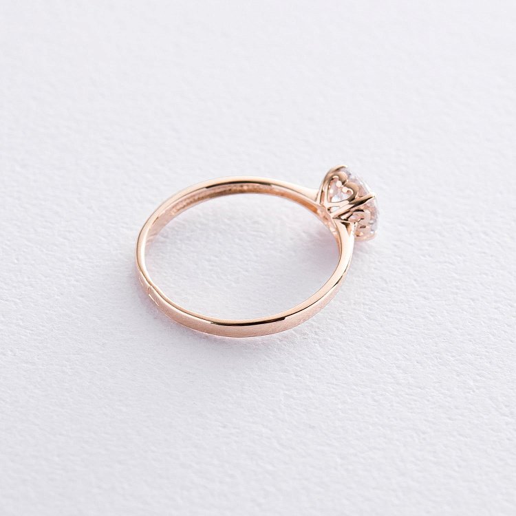 Золотое помолвочное кольцо с фианитами к06606 от ювелирного магазина Оникс - 2