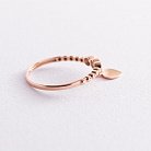 Золотое кольцо "Сердечко" с фианитами к06798 от ювелирного магазина Оникс - 5