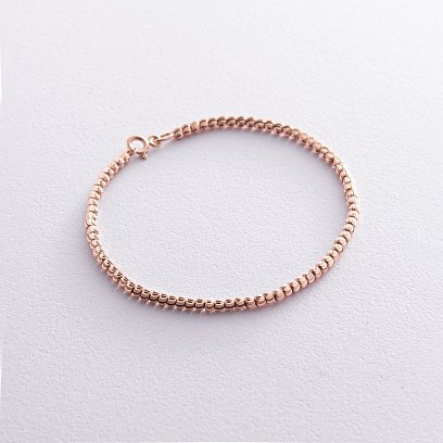 Браслет "Шарики" в красном золоте б05234