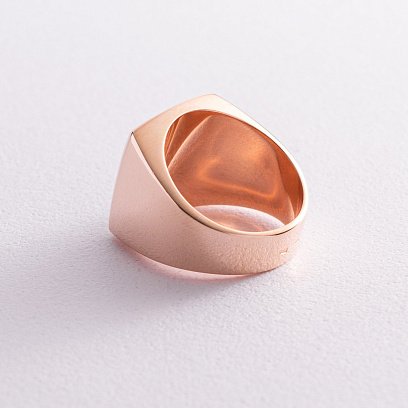 Золота печатка з оніксом і фіанітами к05918 №3