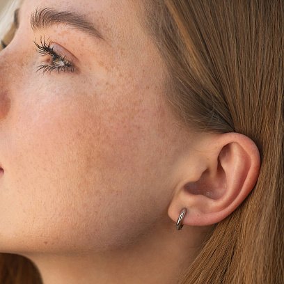 Серьги "Mini" в белом золоте с09091 №2