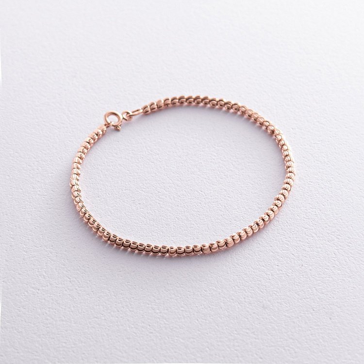 Браслет "Шарики" в красном золоте б05234 от ювелирного магазина Оникс