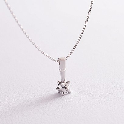 Кольє "Булава" у білому золоті кол02251