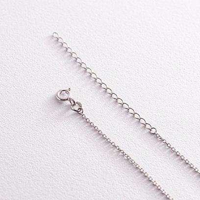 Подвійне срібне ко﻿льє "Хлоя" з кулькою 1091 №4