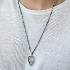 Серебряный кулон "Лев" (возможна индивидуальная гравировка) 7111 от ювелирного магазина Оникс - 1