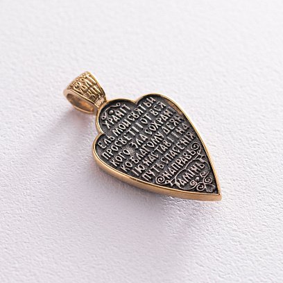 Срібна підвіска "Ангел" з позолотою 131559 №7