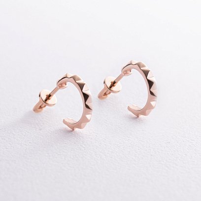 Сережки - пусети "Mona" в червоному золоті с08441