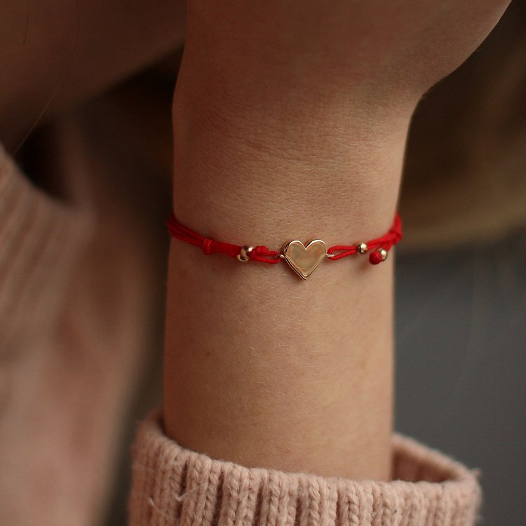 Браслет с красной нитью "Сердце" б04207 от ювелирного магазина Оникс - 6
