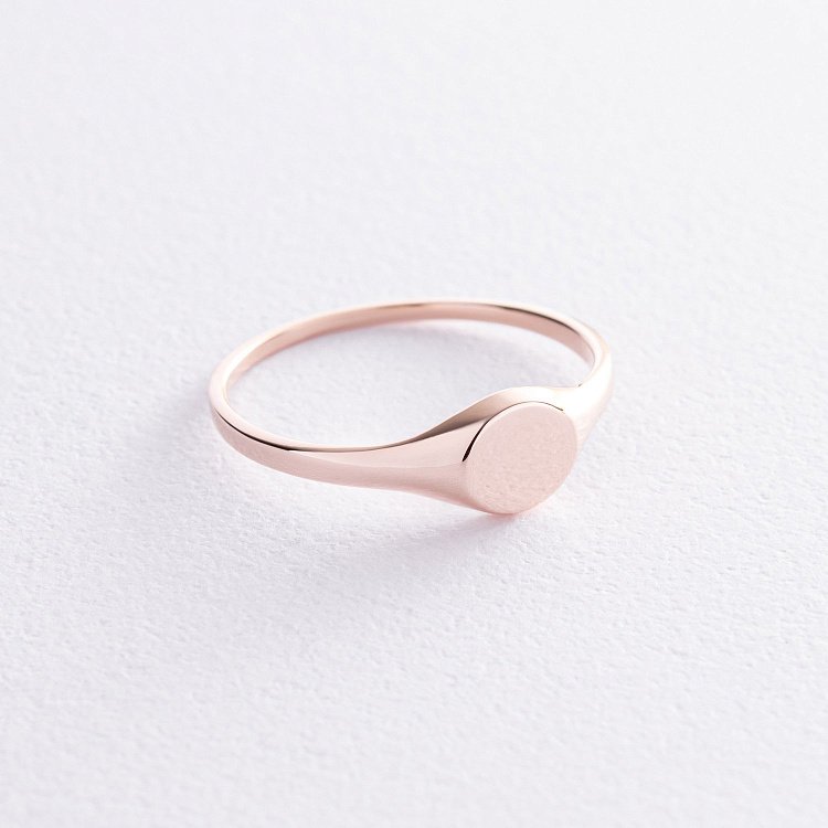 Печатка в красном золоте (возможна гравировка) к07537 от ювелирного магазина Оникс - 6