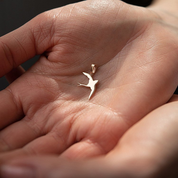 Золотий кулон "Ластівка" п03291 від ювелірного магазину Онікс - 5