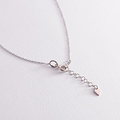 Срібне кольє "Марта" з фіанітом 181125 №7