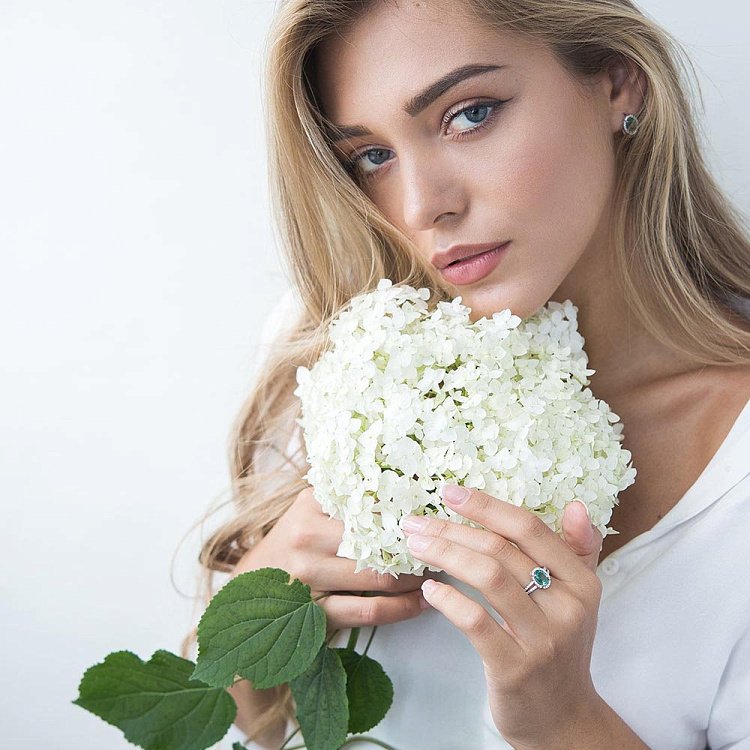 Золоті сережки (празиолит, фіаніти) с04688 від ювелірного магазину Онікс - 5