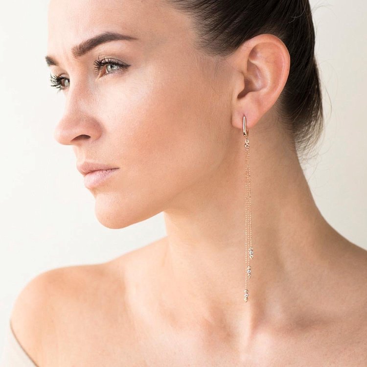 Золоті сережки з кулями с05605 від ювелірного магазину Онікс - 2