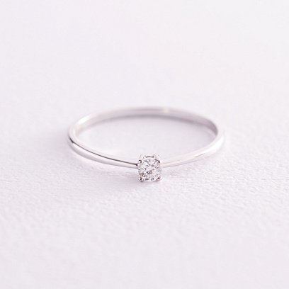 Заручальна золота каблучка з діамантом 227551121 №5