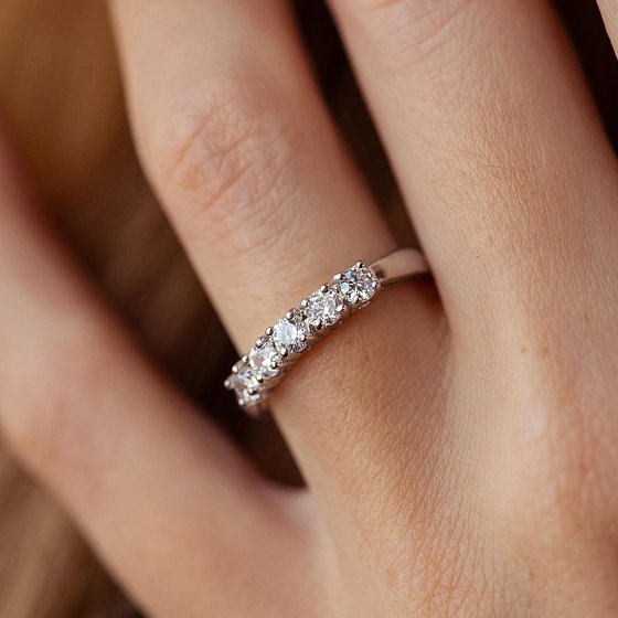 Серебряное кольцо с фианитами 1008 №4