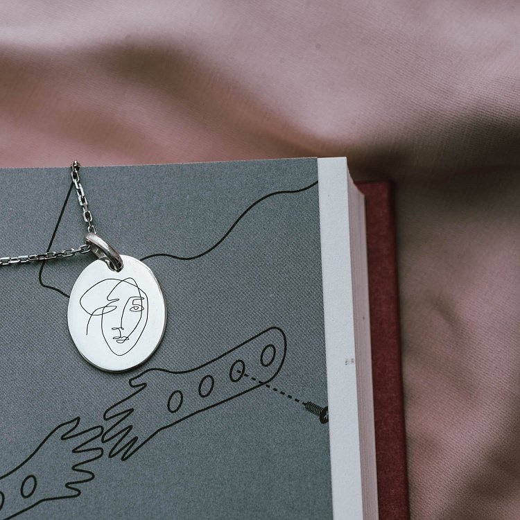 Срібний кулон "Мрійливість" (овальний) 133045кул від ювелірного магазину Онікс - 1