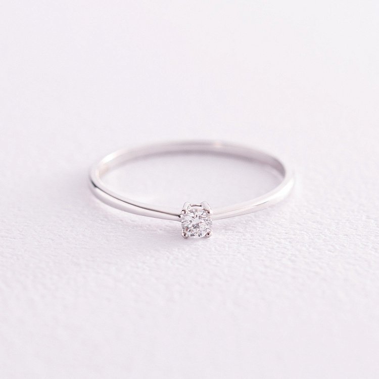 Заручальна золота каблучка з діамантом 227551121 від ювелірного магазину Онікс - 5