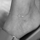 Браслет "Love" в белом золоте на ногу б05229 от ювелирного магазина Оникс - 2