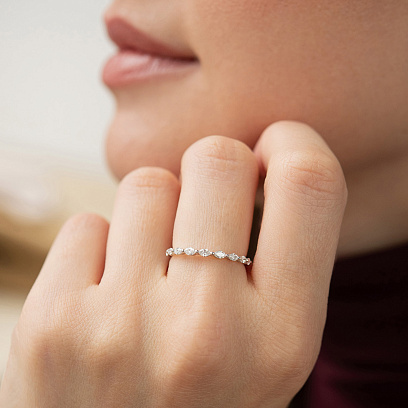 Золотое кольцо с бриллиантами кб0596ri №4